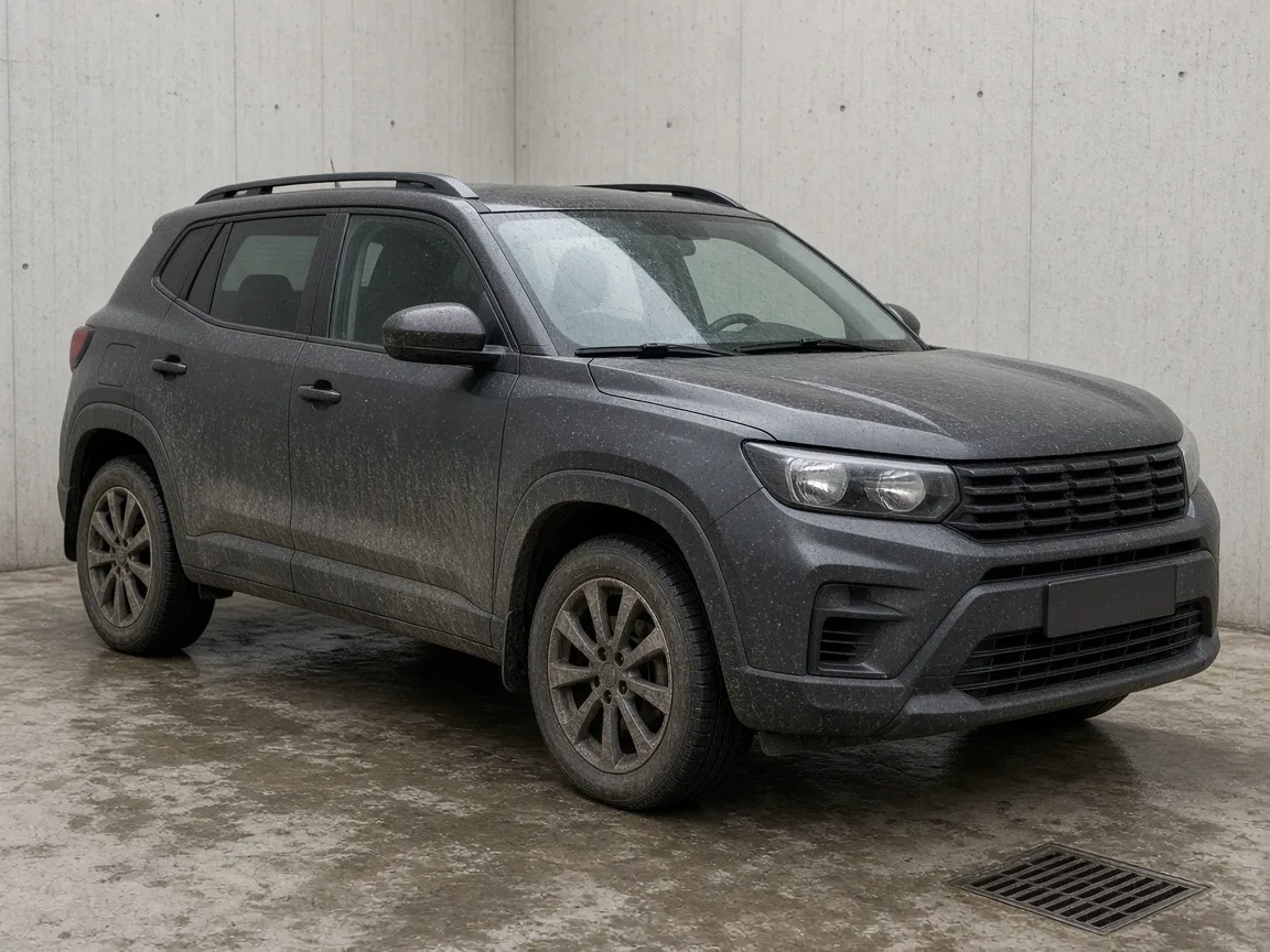 Parte externa suja, antes da lavação, exemplo de serviço da Santos Lavacar
